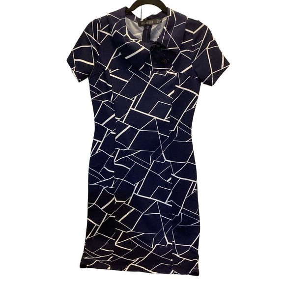 Homeyee Women's Geometric Print Fitted‎ Career Casual Pencil Dress - Size M - Picture 13 of 13